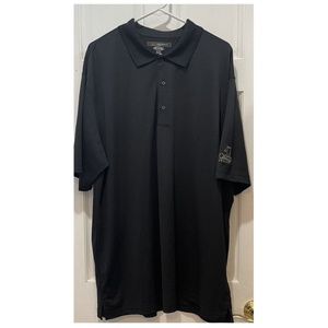 Greg Norman Play Dry Black Callippe Preserve Short Sleeve Polo Size XXL (2XL)